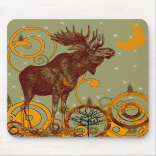 Vintage Moose Gifts Mouse Pad