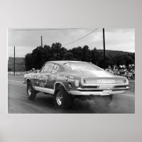 Vintage Mopar Drag - Cuda - Mr 5 & 50 Poster