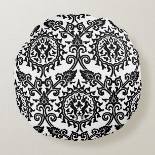 Vintage Moroccan Pattern Round Cushion