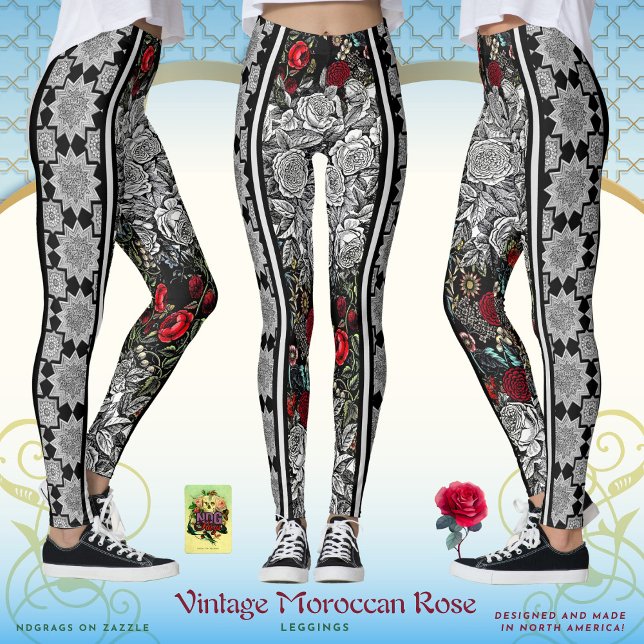 Vintage Moroccan Rose Leggings (Creator Uploaded)