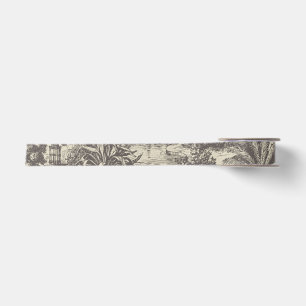 Vintage Moroccan Toile Camel Oasis Palm Tree Satin Ribbon