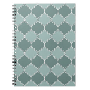 Vintage Moroccan trellis quatrefoil seamless patte Notebook