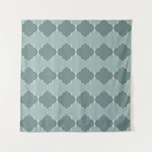 Vintage Moroccan trellis quatrefoil seamless patte Tapestry