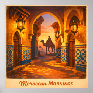 Vintage Morocco Travel - Moroccan Mornings Poster