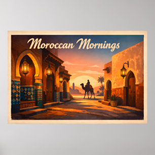 Vintage Morocco Travel - Moroccan Mornings Poster