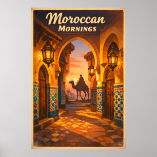 Vintage Morocco Travel - Moroccan Mornings Poster