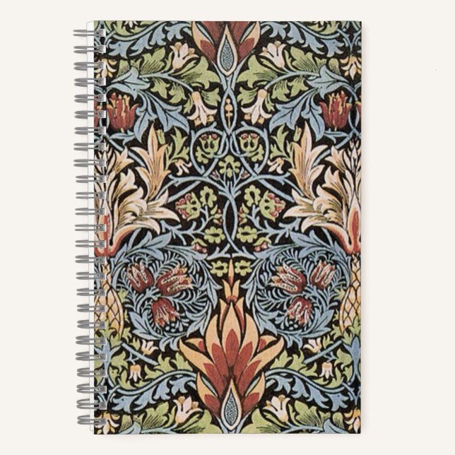 Vintage Morris Floral Pattern GalleryHD Notebook (Front)