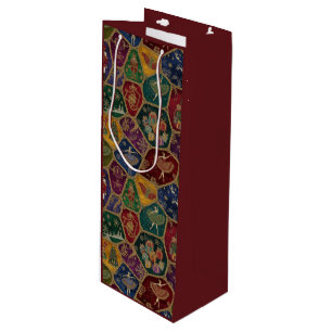 Vintage Mosaic Nutcracker Ballet Festive Custom Wine Gift Bag