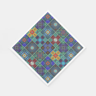 Vintage mosaic talavera ornament napkin