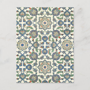 Vintage Mosaic Tile Design Postcard