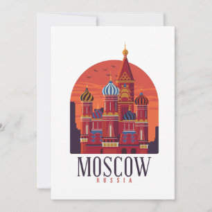 Vintage Moscow Russia Kremlin Architecture Card