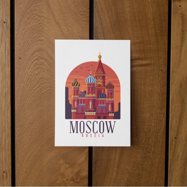 Vintage Moscow Russia Kremlin Cityscape Postcard (Vintage Moscow Russia Kremlin Cityscape Postcard)