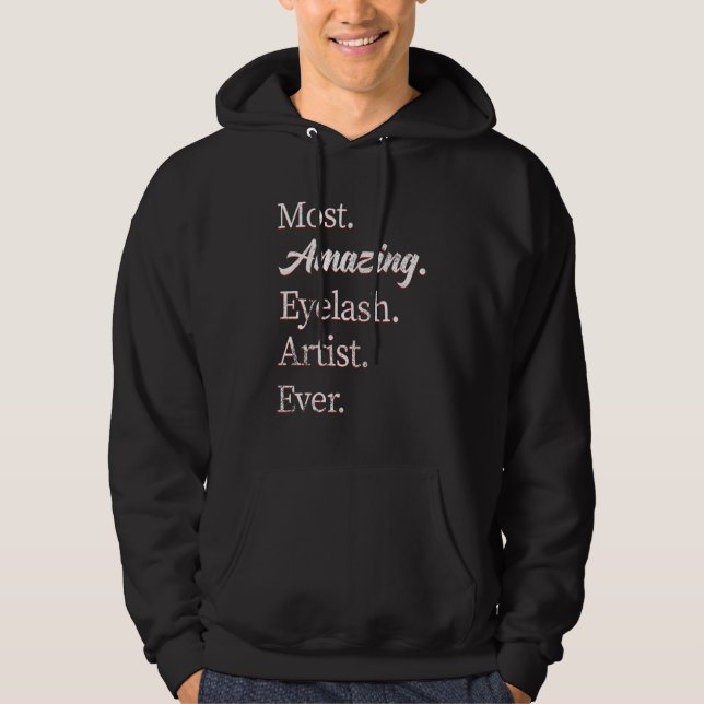 Vintage Most Amazing Eyelash Artist Hoodie (Front)