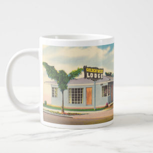 Vintage Motel, Golden West Lodge Hotel with Palms Large Coffee Mug