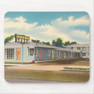 Vintage Motel, Golden West Lodge Hotel with Palms Mouse Pad