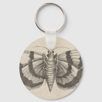 Vintage Moth Entomology Lepidoptera Insect Key Ring