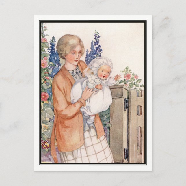 Vintage Mother and Baby by Anne Anderson Postcard (Front)