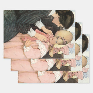 Vintage Mother and Child by Jessie Willcox Smith Wrapping Paper Sheet