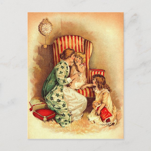 Vintage Mother and Children - Mother's Day Postcard (Front)