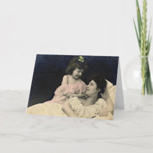 Vintage Mother And Daughter Card