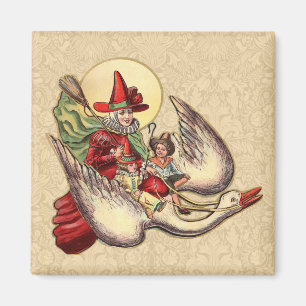 Vintage Mother Goose Antique Illustration Magnet