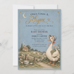 Vintage Mother Goose Baby Shower Invitation