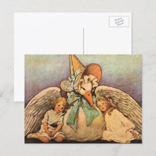 Vintage Mother Goose Children Jessie Willcox Smith Postcard