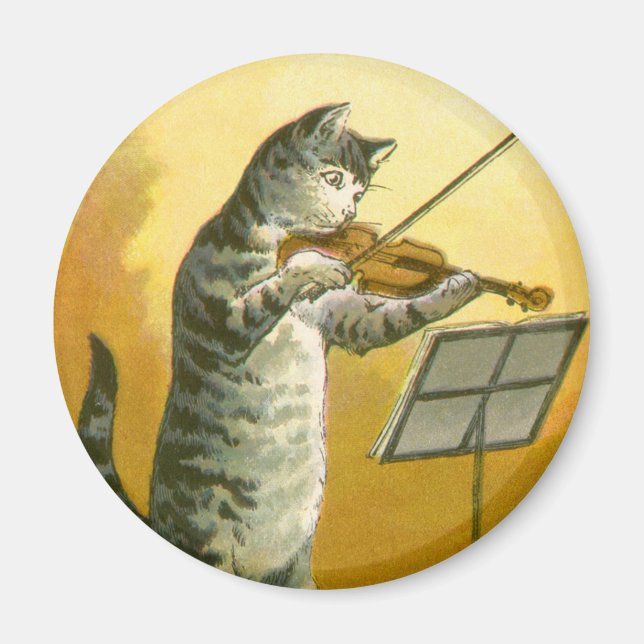 Vintage Mother Goose Nursery Rhyme Hey Diddle Magnet (Front)