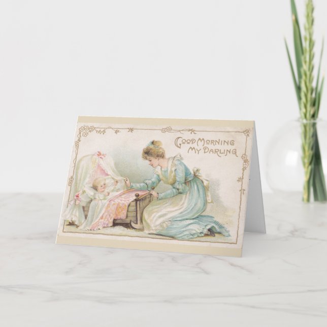 Vintage Mother & New Baby, Announcement (Front)