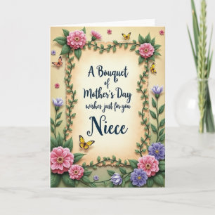 Vintage Mothers Day Bouquet Card