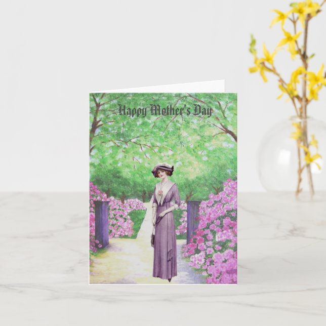 Vintage Mother's Day  Card (Yellow Flower)