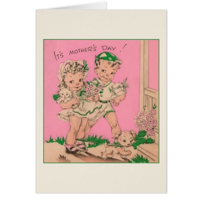 Vintage Mother's Day Greeting Card (Front)