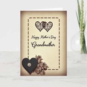 Vintage Mothers Day Heart Card