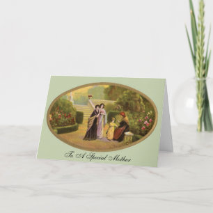 Vintage Mothers Day in the Garden Card