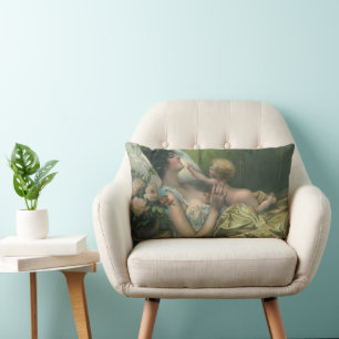 Vintage Mother's Day, Victorian Mum with Baby Lumbar Cushion