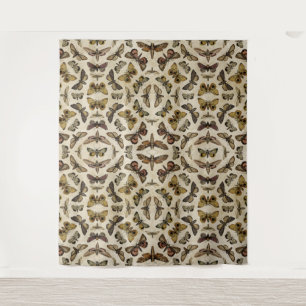 Vintage Moths Tapestry