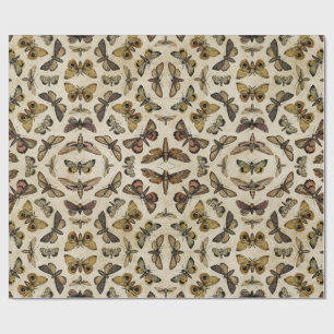 Vintage Moths Wrapping Paper
