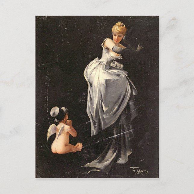 Vintage Motive - Caught in the Web - Falero Postcard (Front)