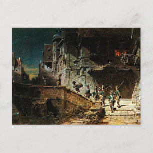 Vintage Motive - The Nightwatch - Spitzweg Postcard