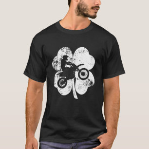 Vintage Motocross St. Patrick's Day Shamrock Irish T-Shirt