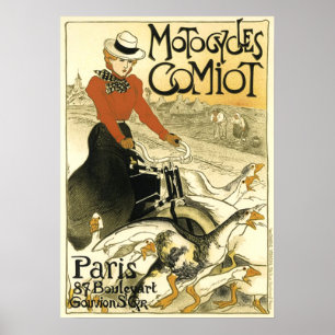 Vintage Motocycles Comiot Poster