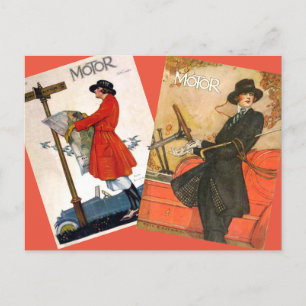 "Vintage Motor Magazine Covers" Postcard