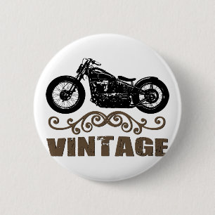 Vintage Motorbike 6 Cm Round Badge