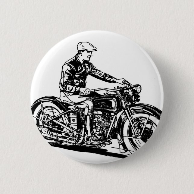 Vintage Motorcycle 6 Cm Round Badge (Front)