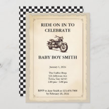 Vintage Motorcycle Baby Shower