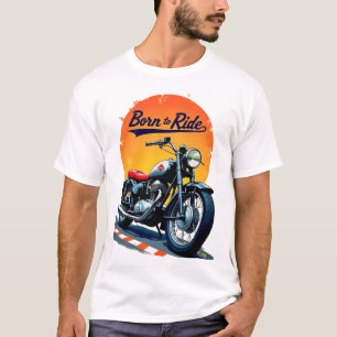 Vintage Motorcycle 'Born to Ride' Art. T-Shirt