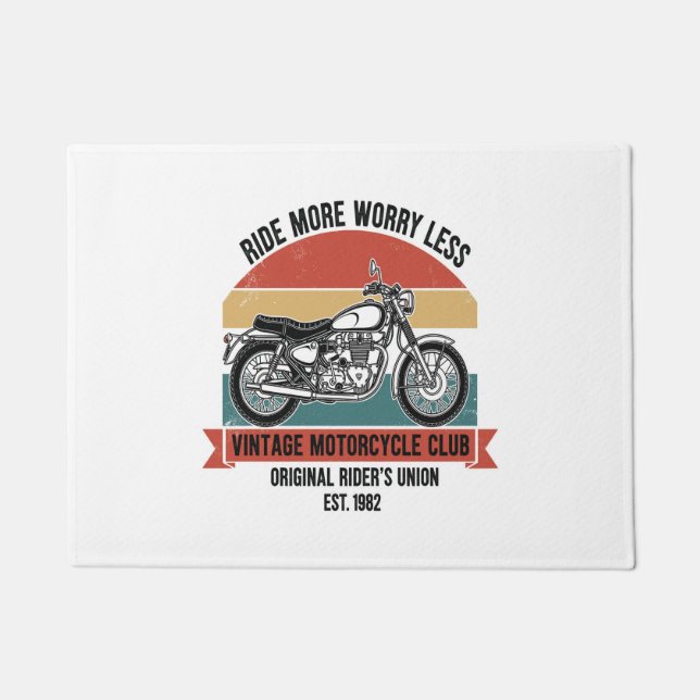 Vintage Motorcycle Club Est. 1982 Doormat (Front)