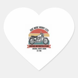 Vintage Motorcycle Club Est. 1982.jpg Heart Sticker