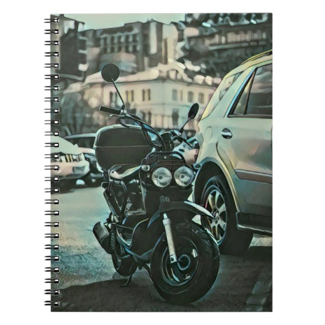 Vintage motorcycle gift notebook (Front)