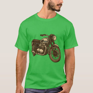 Vintage Motorcycle Illustration T-Shirt